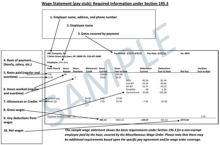 sample paycheck stub