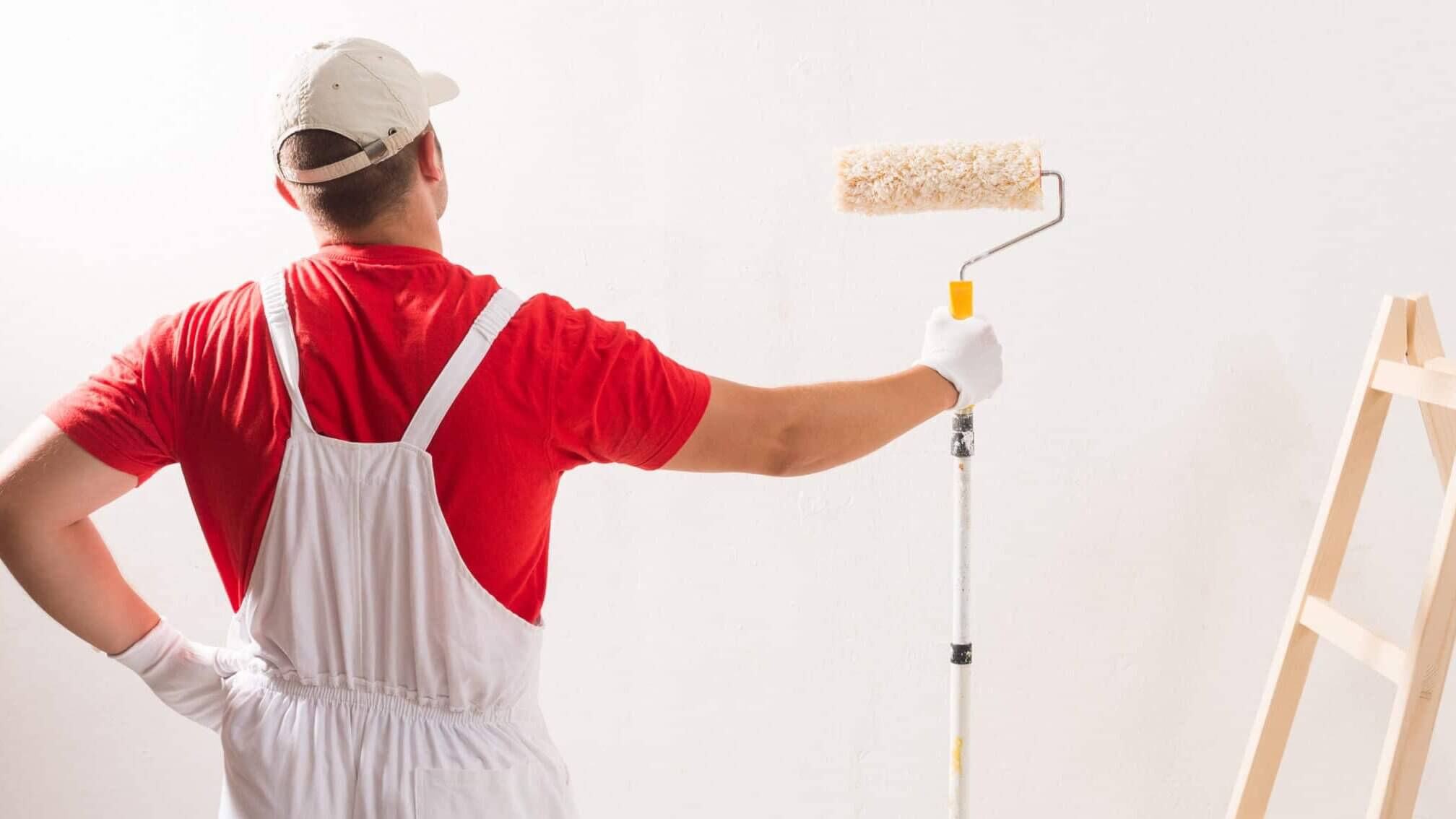 painter painting a wall